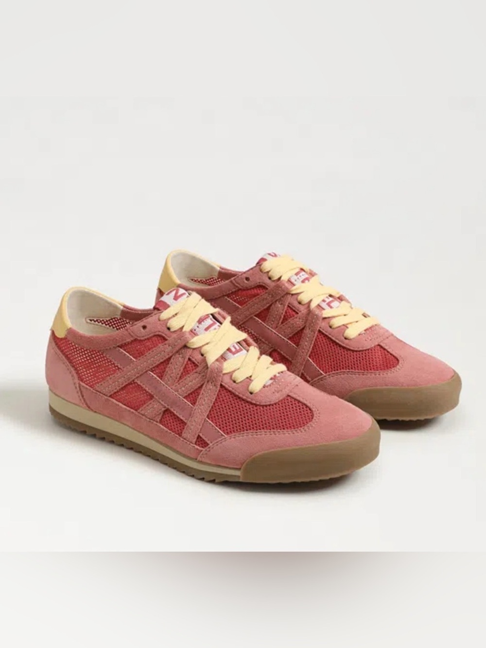 Sam Edelman Irma Women's Pink Lace Up Low Top Athletic Sneakers Shoes Size 9.5